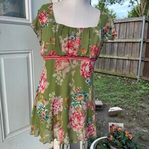 Vintage Dressbarn Fairycore babydoll blouse womens size Large